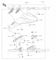 ACCESSOIRE(Pillion Seat Cover) pour Kawasaki Z650 2023