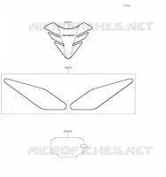 ACCESSOIRE(Tank Pads and Meter Film) pour Kawasaki Z650 2023