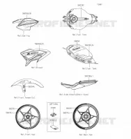 AUTOCOLLANT(GRAY) pour Kawasaki Z650 2023