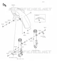 GARDE BOUE AVANT pour Kawasaki Z650 2023
