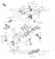 PIECE DE CADRE (COUVERTURE) pour Kawasaki Z650 2023