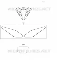 ACCESSOIRE(Tank Pads and Meter Film) pour Kawasaki Z650 2023