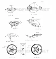AUTOCOLLANT(GRAY) pour Kawasaki Z650 2023