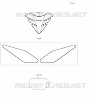 ACCESSOIRE(Tank Pads and Meter Film) pour Kawasaki Z650 2023