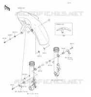 GARDE BOUE AVANT pour Kawasaki Z650 2023