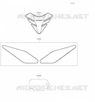ACCESSOIRE(Tank Pads and Meter Film) pour Kawasaki Z650 2023