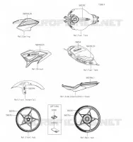 AUTOCOLLANT(GRAY) pour Kawasaki Z650 2023