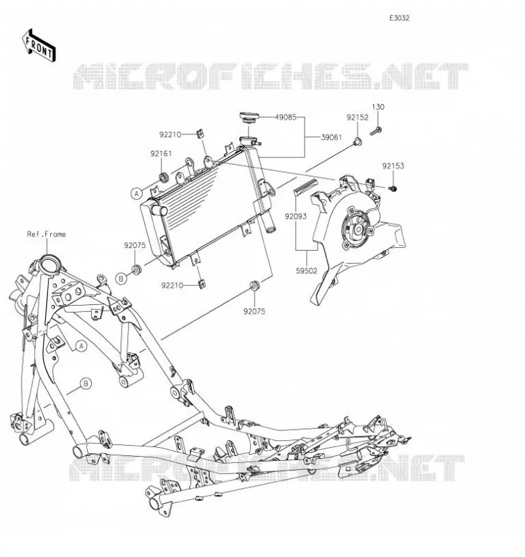 RADIATEUR Kawasaki MOTOS 400 2023 NINJA 400  EX400GPFAL