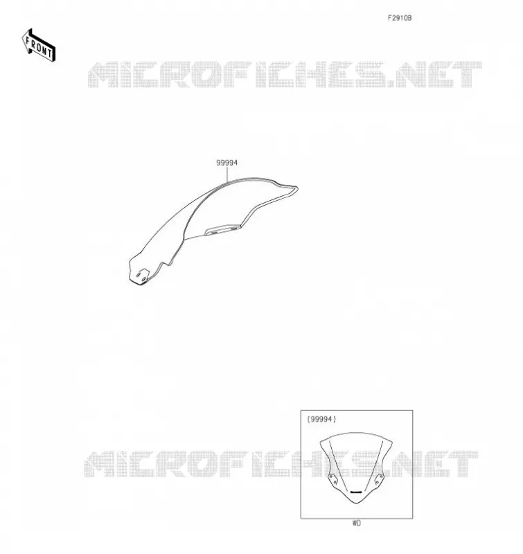 ACCESSOIRE(PARE-BRISE) Kawasaki MOTOS 400 2023 NINJA 400  EX400GPFBL