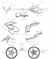 AUTOCOLLANT(GRAY) pour Kawasaki NINJA 400 2023