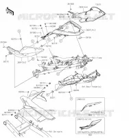 CACHE LAT&Eacute;RAL/GARDE CHAINE pour Kawasaki NINJA 400 2023