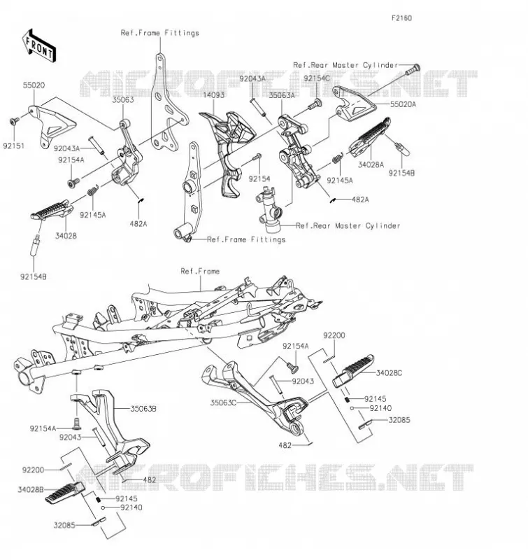 REPOSE PIED Kawasaki MOTOS 400 2023 NINJA 400  EX400GPFNL