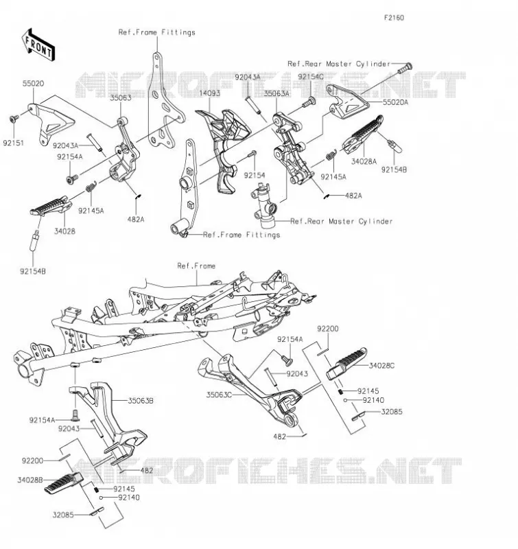 REPOSE PIED Kawasaki MOTOS 400 2023 NINJA 400  EX400GPFNN