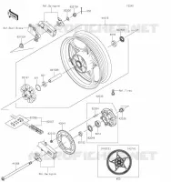 ROUE ARRIERE   CHAINE pour Kawasaki NINJA 400 2020