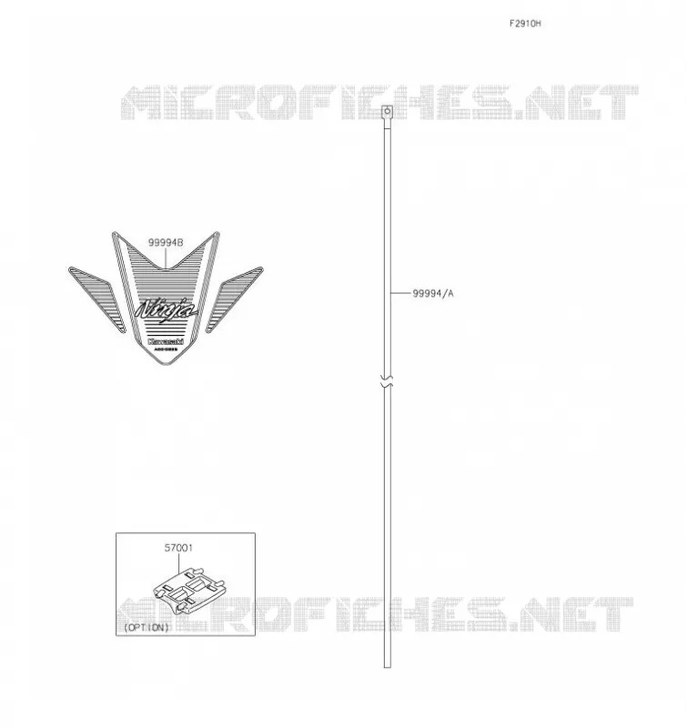 ACCESSOIRE(Decals) Kawasaki MOTOS 400 2020 NINJA 400  EX400HLFA