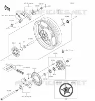 ROUE ARRIERE   CHAINE pour Kawasaki NINJA 400 2020