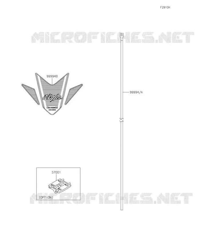 ACCESSOIRE(Decals) Kawasaki MOTOS 400 2023 NINJA 400  EX400HPFAL