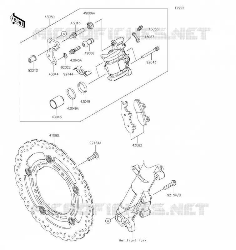 FREIN AVANT Kawasaki MOTOS 400 2023 NINJA 400  EX400HPFAN