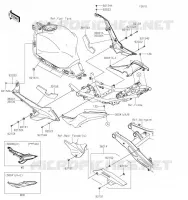 CACHE LAT&Eacute;RAL/GARDE CHAINE pour Kawasaki NINJA 650 2023