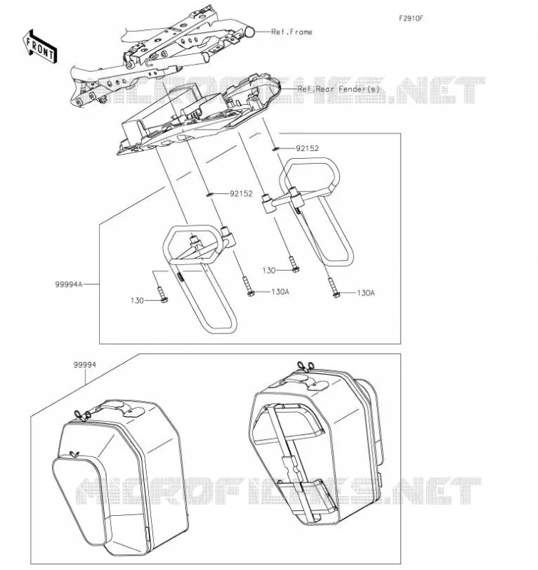 ACCESSOIRE(Pannier) Kawasaki MOTOS 650 2023 NINJA 650  EX650PPFNN