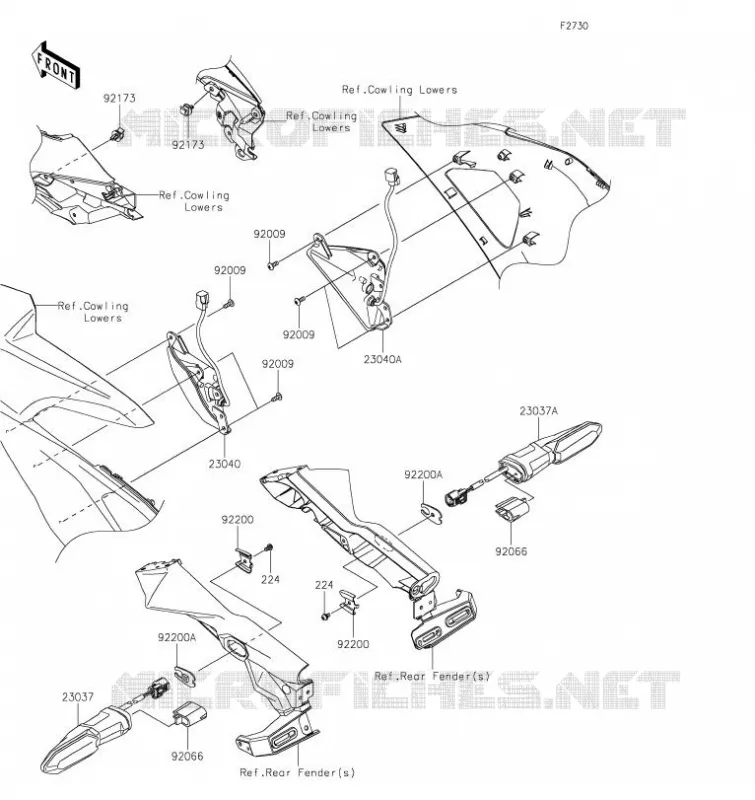 CLIGNOTANTS Kawasaki MOTOS 650 2023 NINJA 650  EX650PPSNN
