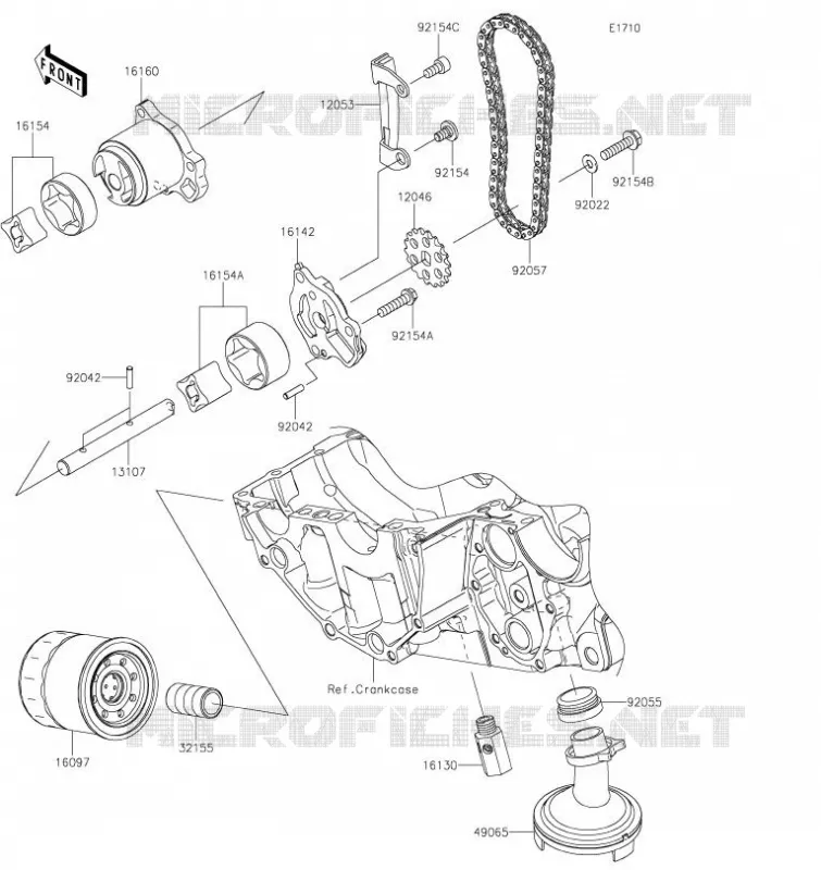 POMPE A HUILE/FILTRE &Agrave; HUILE Kawasaki MOTOS 650 2023 NINJA 650  EX650RPFAL