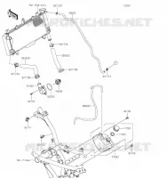 TUYAU D'EAU pour Kawasaki NINJA 650 2023