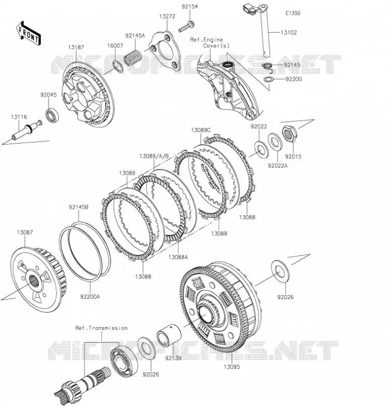 EMBRAYAGE Kawasaki MOTOS 650 2023 NINJA 650  EX650SPFAN