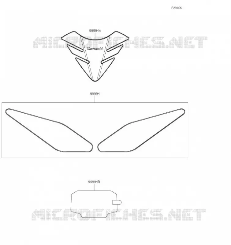 ACCESSOIRE(Tank Pads and Meter Film) Kawasaki MOTOS 650 2023 NINJA 650  EX650SPFNN