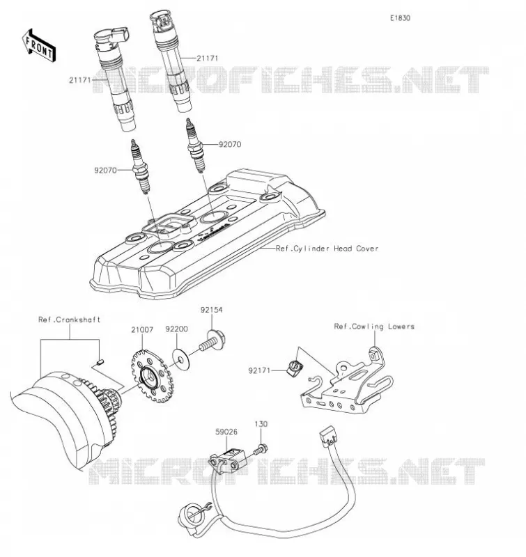 SYSTEME D&acute;ALLUMAGE Kawasaki MOTOS 650 2023 NINJA 650  EX650SPFNN