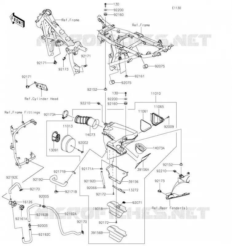 FILTRE A AIR Kawasaki MOTOS 650 2023 KLR650  KL650FPFNN