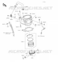 CYLINDRE/PISTON pour Kawasaki KLR650 2023
