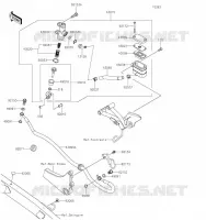 MAITRE CYLINDRE ARRI&Egrave;RE pour Kawasaki KLR650 2023