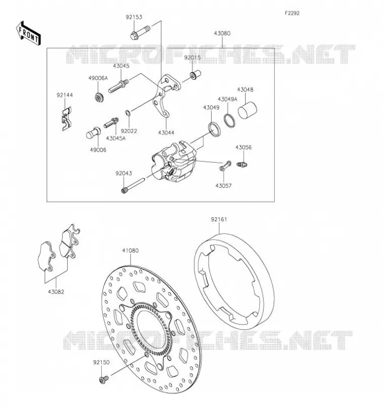 FREIN AVANT Kawasaki MOTOS 650 2023 KLR650 ADVENTURE  KL650HPFAL