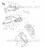 GARDE BOUE ARRI&Egrave;RE pour Kawasaki KLR650 S 2023