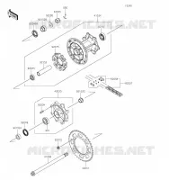 MOYEU ARRIERE pour Kawasaki KLR650 S 2023