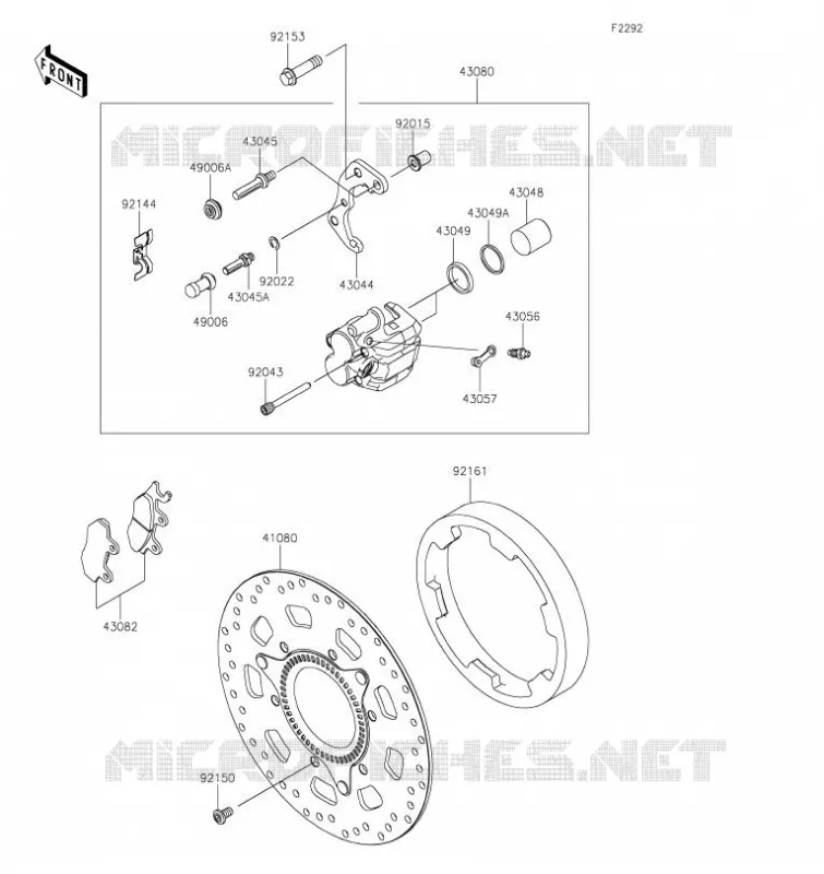 FREIN AVANT Kawasaki MOTOS 650 2023 KLR650 S  KL650KPFNL