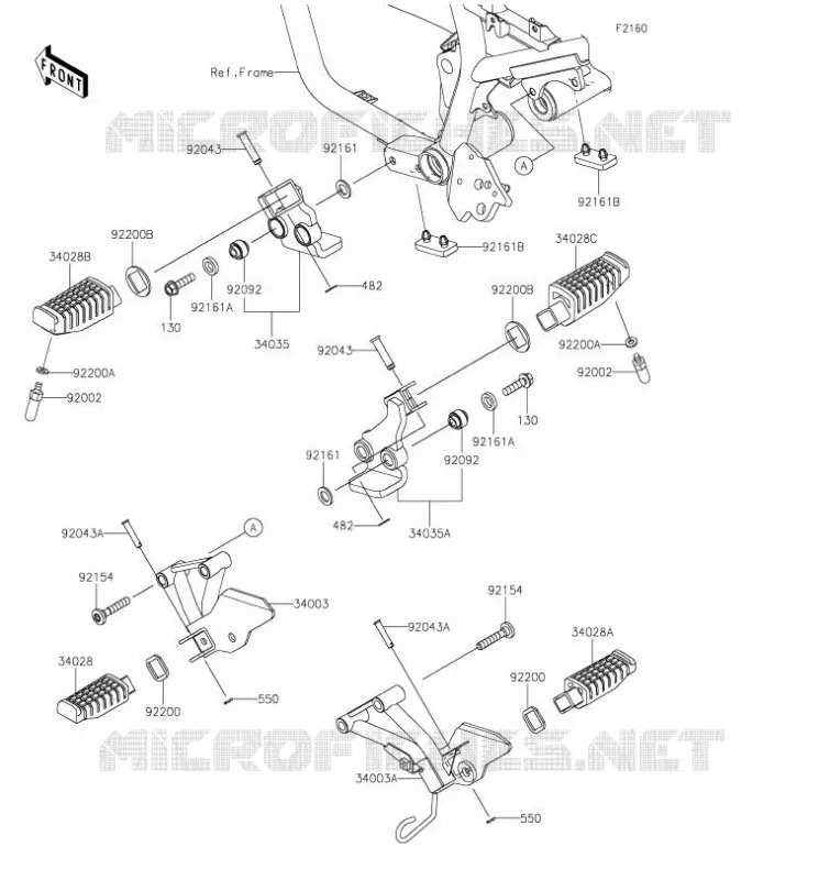 REPOSE PIED Kawasaki MOTOS 650 2023 KLR650 S  KL650KPFNN
