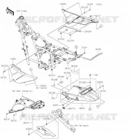 CACHE LAT&Eacute;RAL/GARDE CHAINE pour Kawasaki KLR650 S 2023