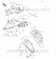 GARDE BOUE ARRI&Egrave;RE pour Kawasaki KLR650 S 2023