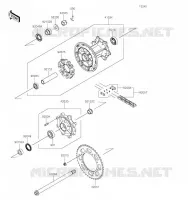 MOYEU ARRIERE pour Kawasaki KLR650 S 2023