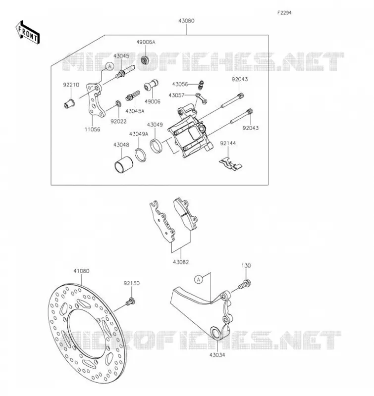 FREIN ARRIERE Kawasaki MOTOS 650 2023 KLR650 S  KL650MPFNN
