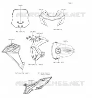 AUTOCOLLANTS(P.M.S.Green) pour Kawasaki VERSYS-X 300 2023