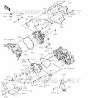COUVERCLES MOTEUR pour Kawasaki VERSYS-X 300 2023