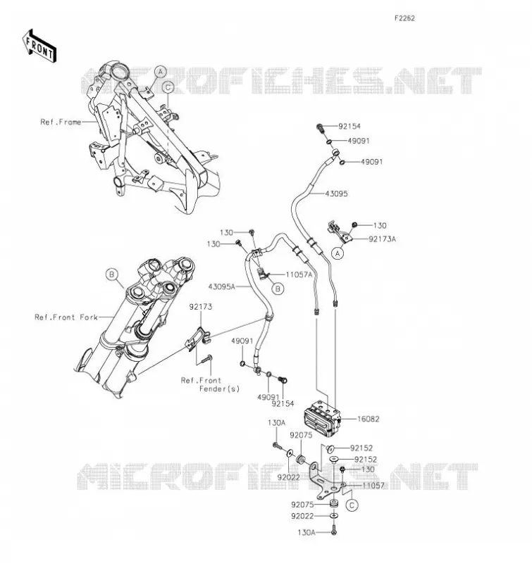 DURITE DE FREIN Kawasaki MOTOS 300 2023 VERSYS-X 300  KLE300CPFAL