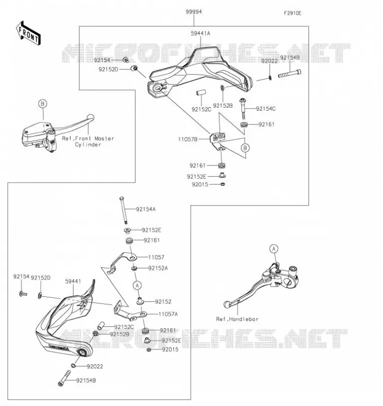 ACCESSOIRE(Hand Cover) Kawasaki MOTOS 650 2023 VERSYS 650  KLE650JPFNN