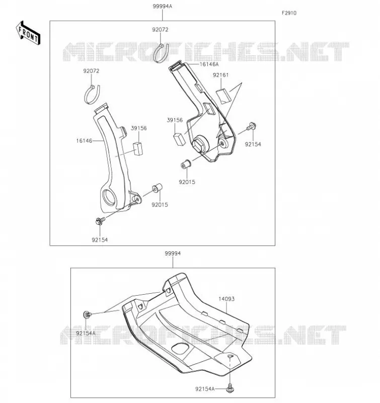 ACCESSOIRE(Frame Cover) Kawasaki MOTOS 230 2023 KLX230  KLX230KPFNN