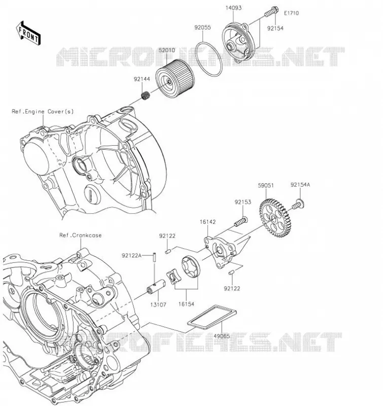 POMPE A HUILE Kawasaki MOTOS 230 2023 KLX230  KLX230KPFNN