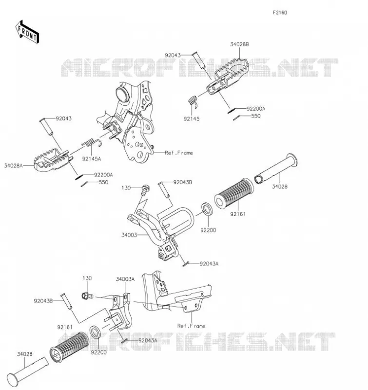 REPOSE PIED Kawasaki MOTOS 230 2023 KLX230 S  KLX230LPFNL