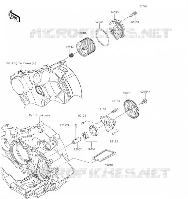 POMPE A HUILE Kawasaki MOTOS 230 2023 KLX230SM  KLX230SPFNL